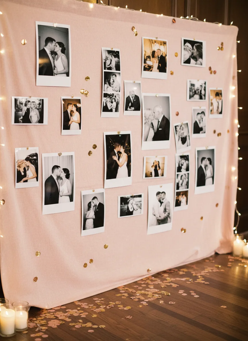 Wedding photo strips and Polaroids